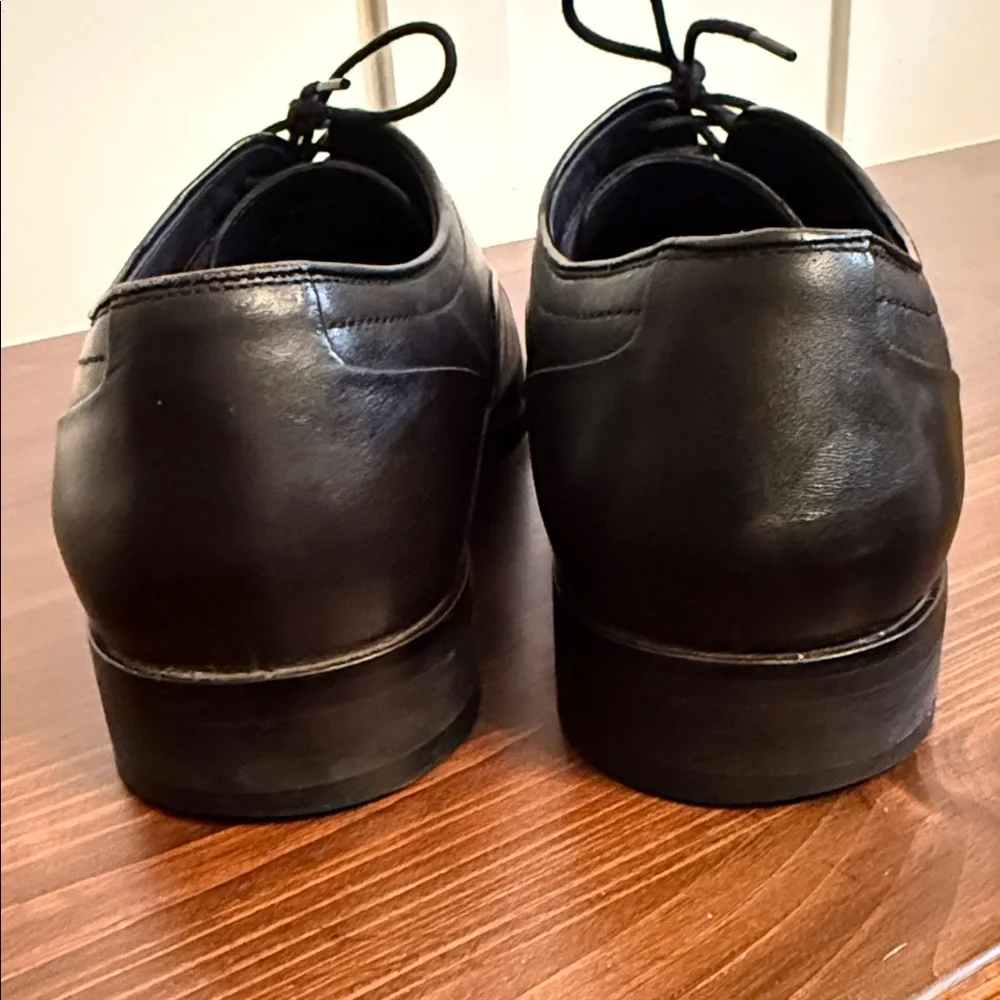 Johnston & Murphy Black Leather Cap Toe Oxford Dress Shoes Classic Mens